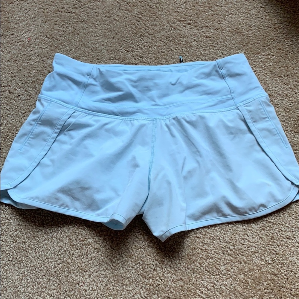 Light blue lululemon shorts